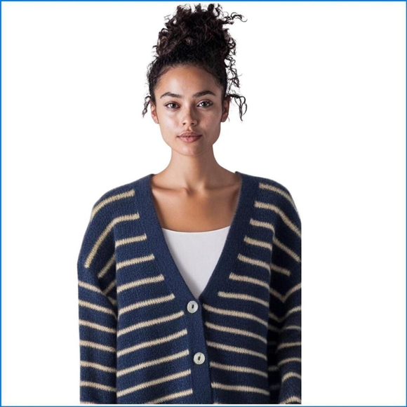 Primark Striped Cardigan Grandpa Style Size XL - Picture 2 of 8
